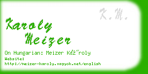 karoly meizer business card
